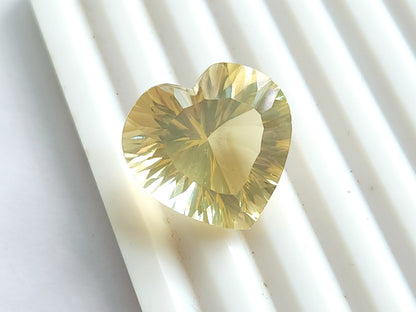 Big Size! Natural Citrine Heart Shape Gemstone