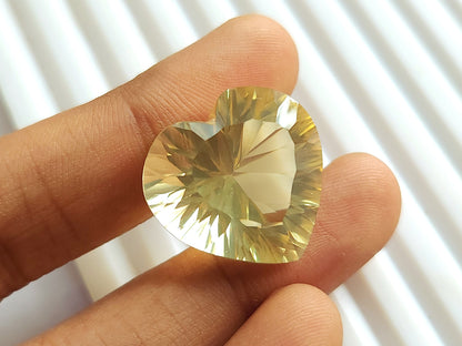 Big Size! Natural Citrine Heart Shape Gemstone