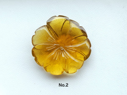 Natural Bi-Tourmaline Loose Flower Carvings