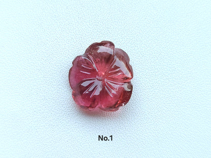 Natural Multi Tourmaline Loose Flower Carvings