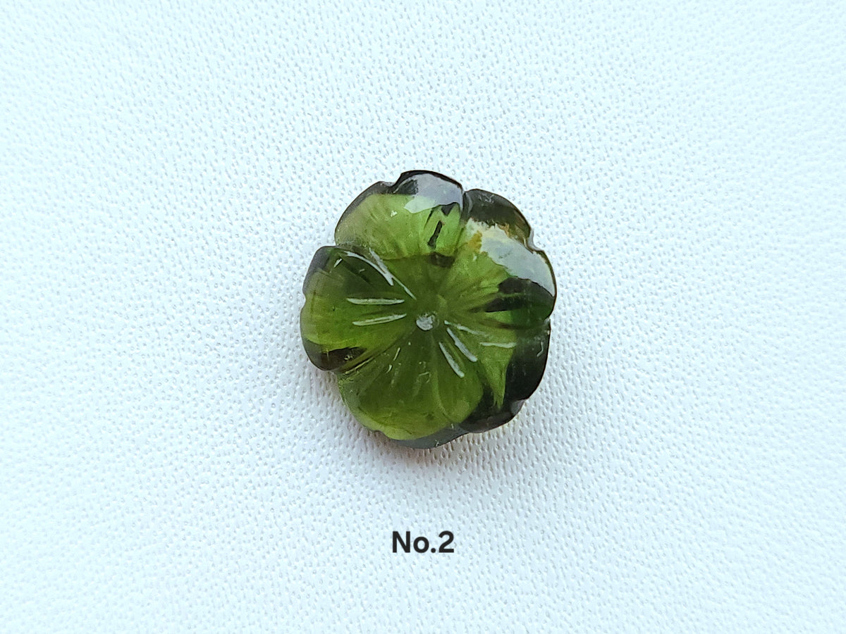 Natural Multi Tourmaline Loose Flower Carvings