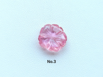 Natural Multi Tourmaline Loose Flower Carvings