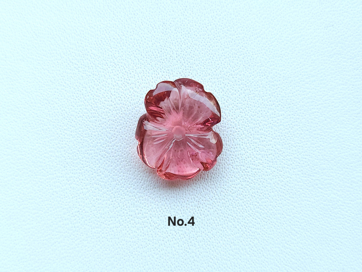 Natural Multi Tourmaline Loose Flower Carvings