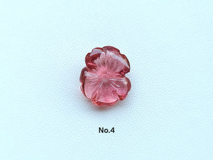 Natural Multi Tourmaline Loose Flower Carvings