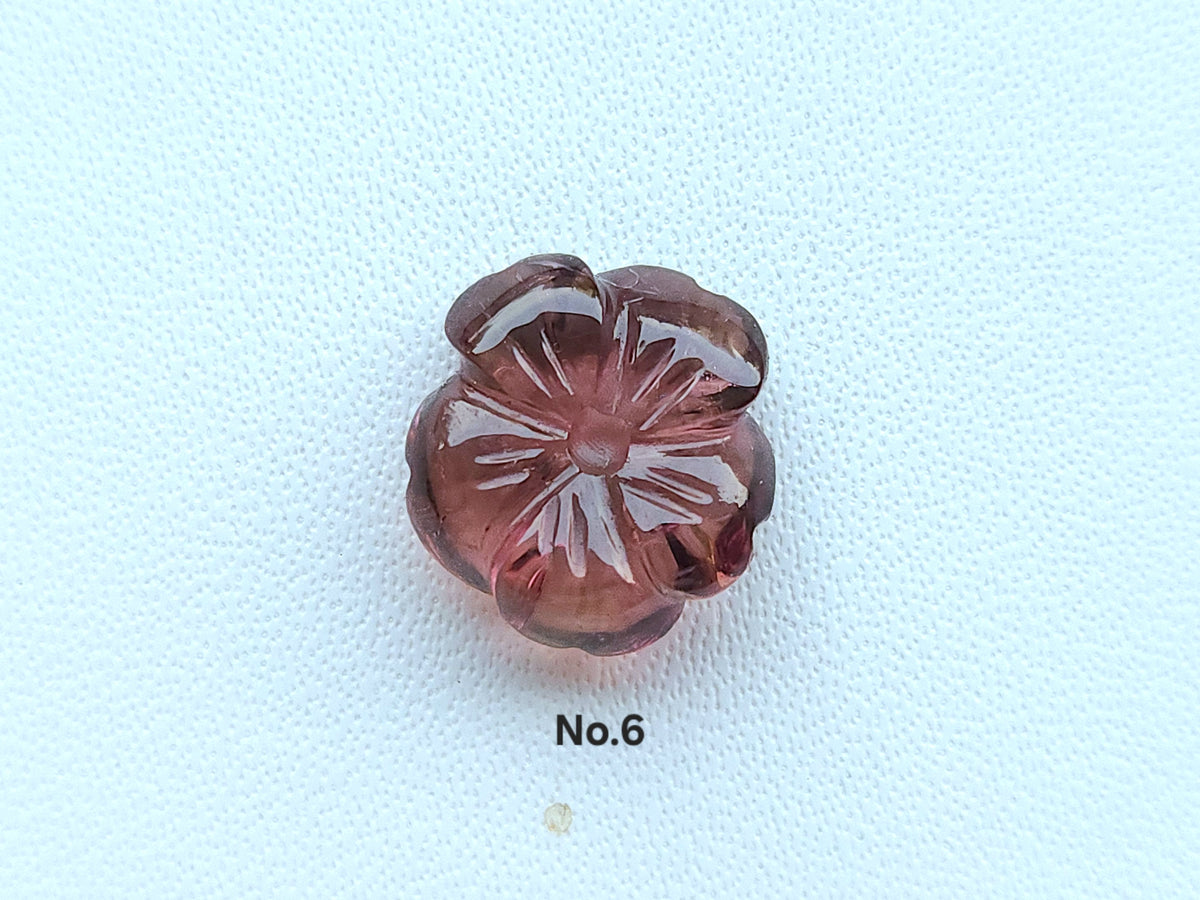 Natural Multi Tourmaline Loose Flower Carvings