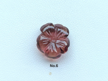 Natural Multi Tourmaline Loose Flower Carvings