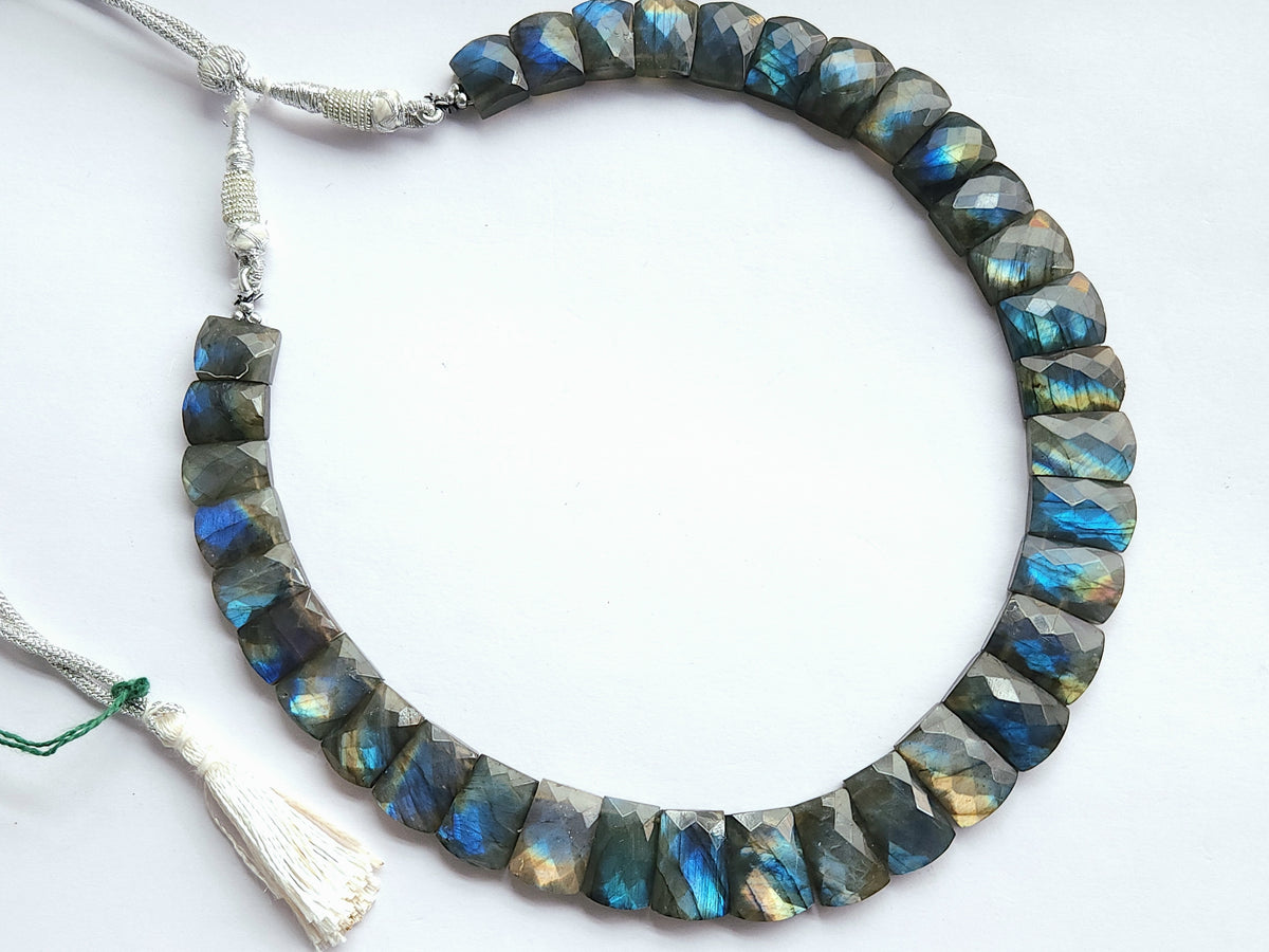 Natural Labradorite Multi Fire Faceted Bib Necklace, Cleopatra Egyptian Necklace, AAA+ Labradorite Choker Faceted  Necklace