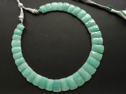Natural Amazonite Faceted Bib Necklace