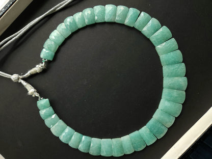 Natural Amazonite Faceted Bib Necklace