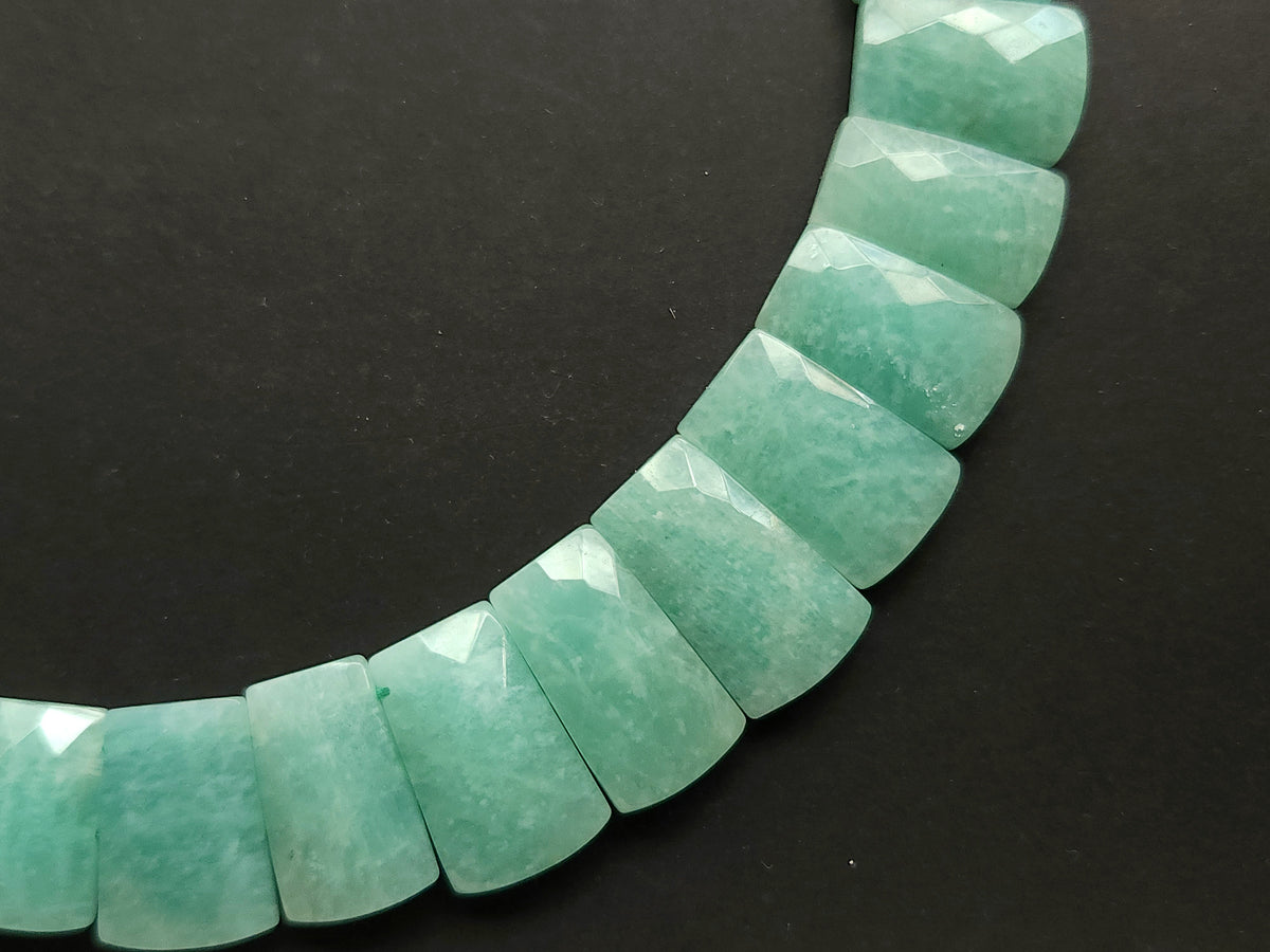 Natural Amazonite Faceted Bib Necklace