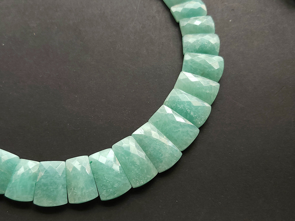 Natural Amazonite Faceted Bib Necklace