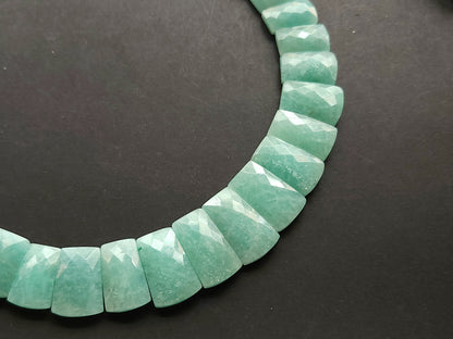 Natural Amazonite Faceted Bib Necklace