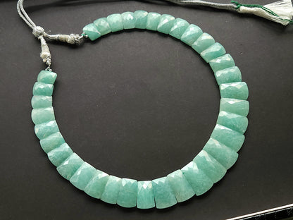 Natural Amazonite Faceted Bib Necklace