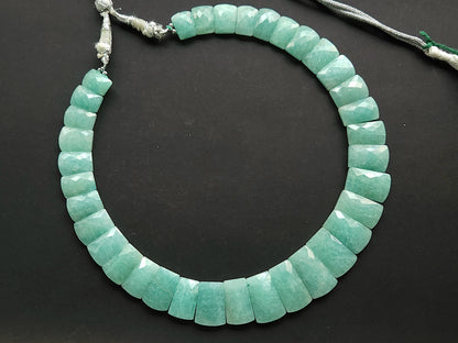 Natural Amazonite Faceted Bib Necklace