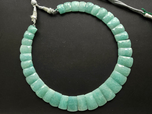 Natural Amazonite Faceted Bib Necklace