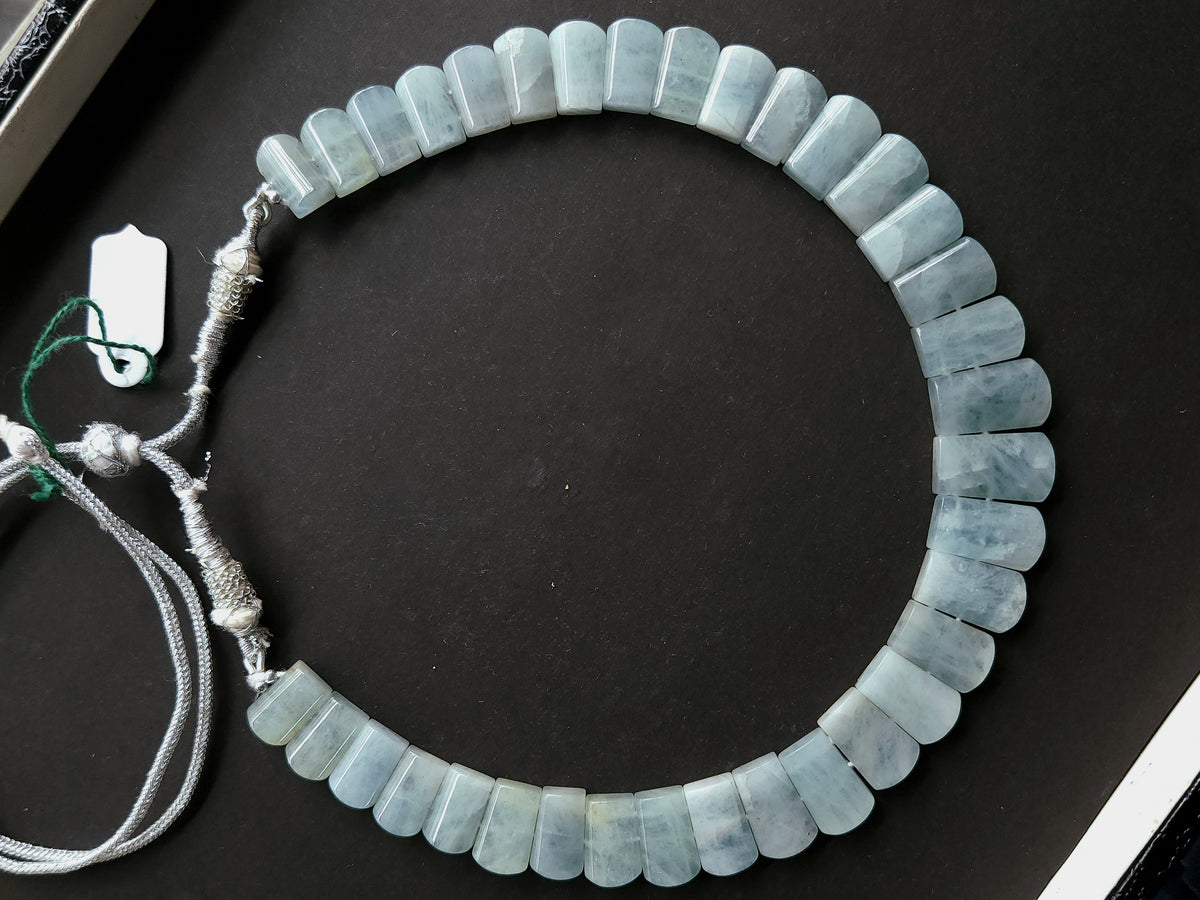 Natural Aquamarine Smooth BIB Necklace