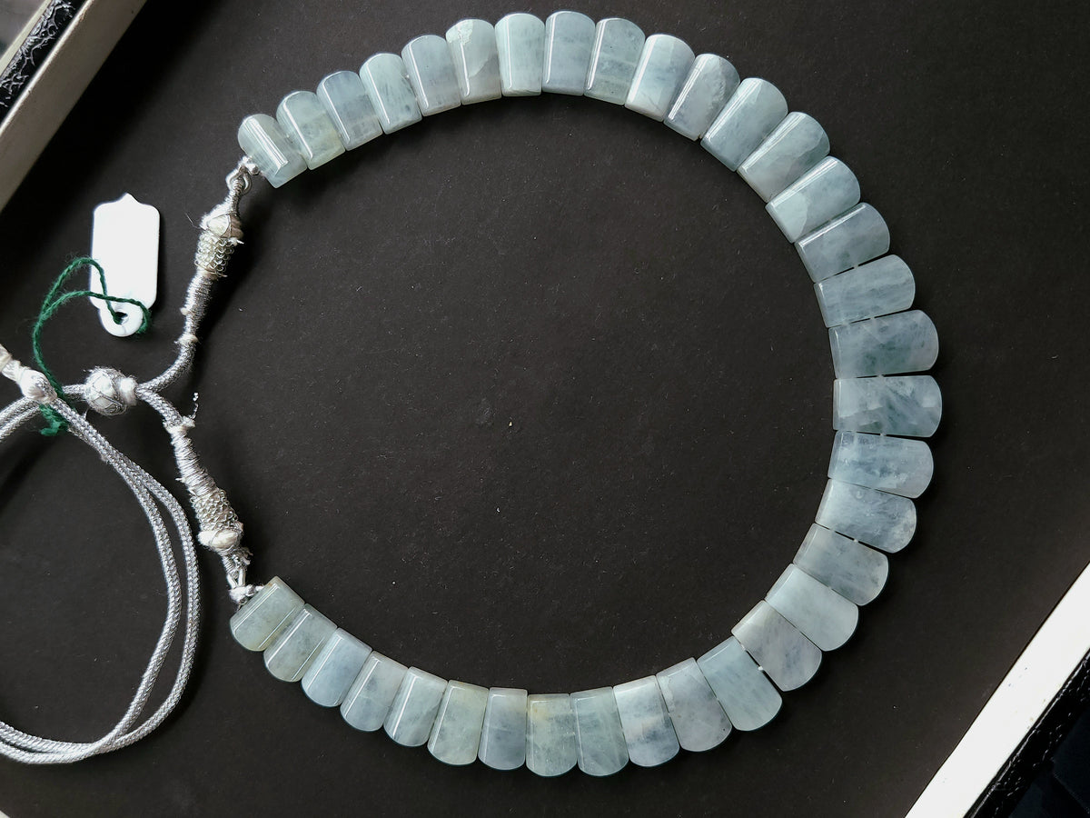 Natural Aquamarine Smooth BIB Necklace