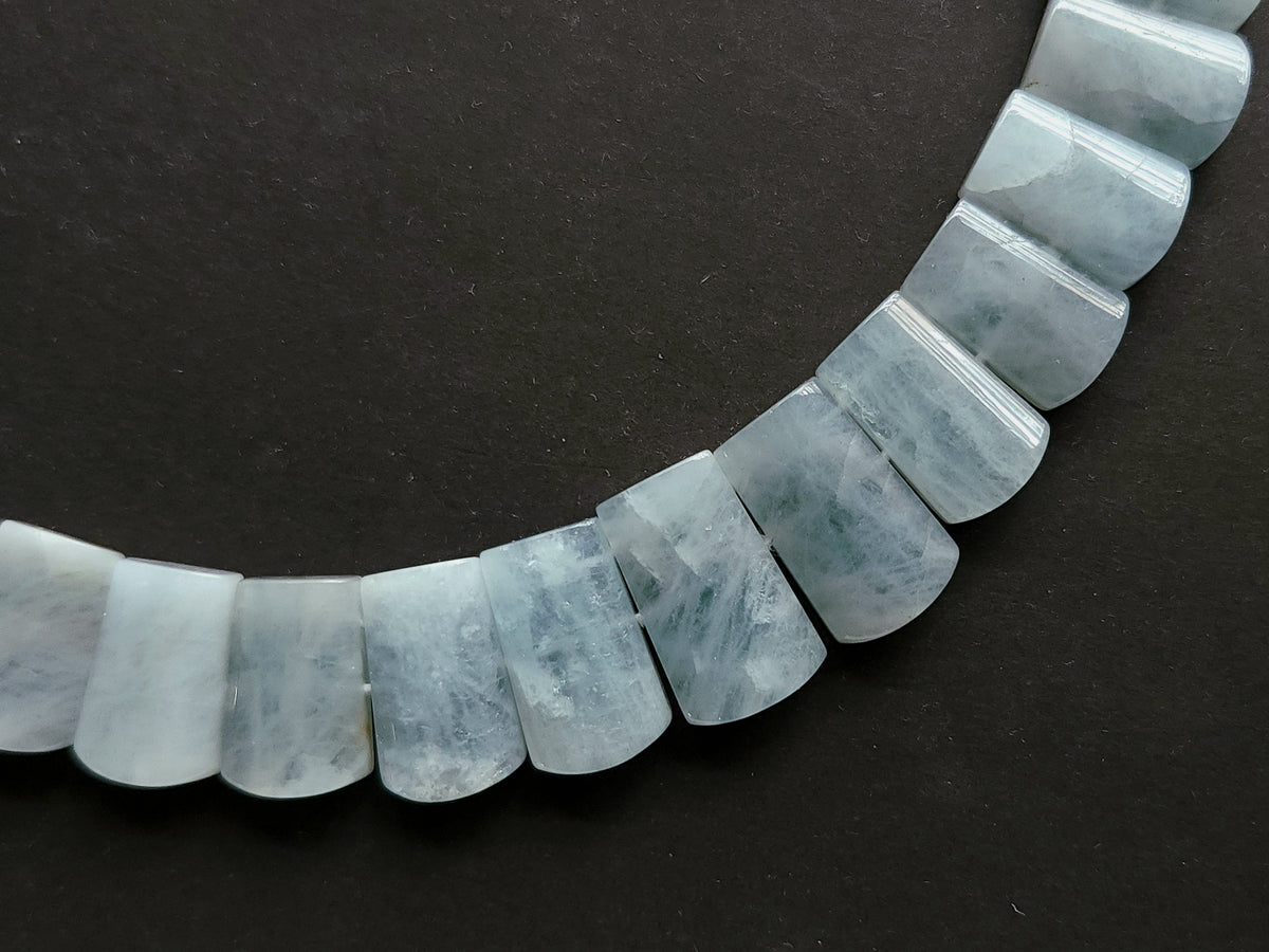Natural Aquamarine Smooth BIB Necklace