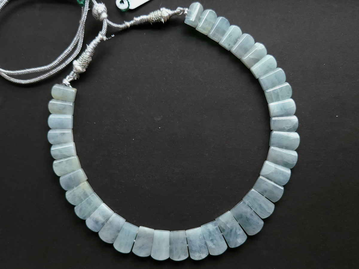 Natural Aquamarine Smooth BIB Necklace