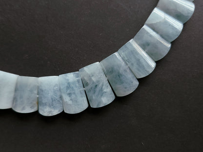 Natural Aquamarine Smooth BIB Necklace