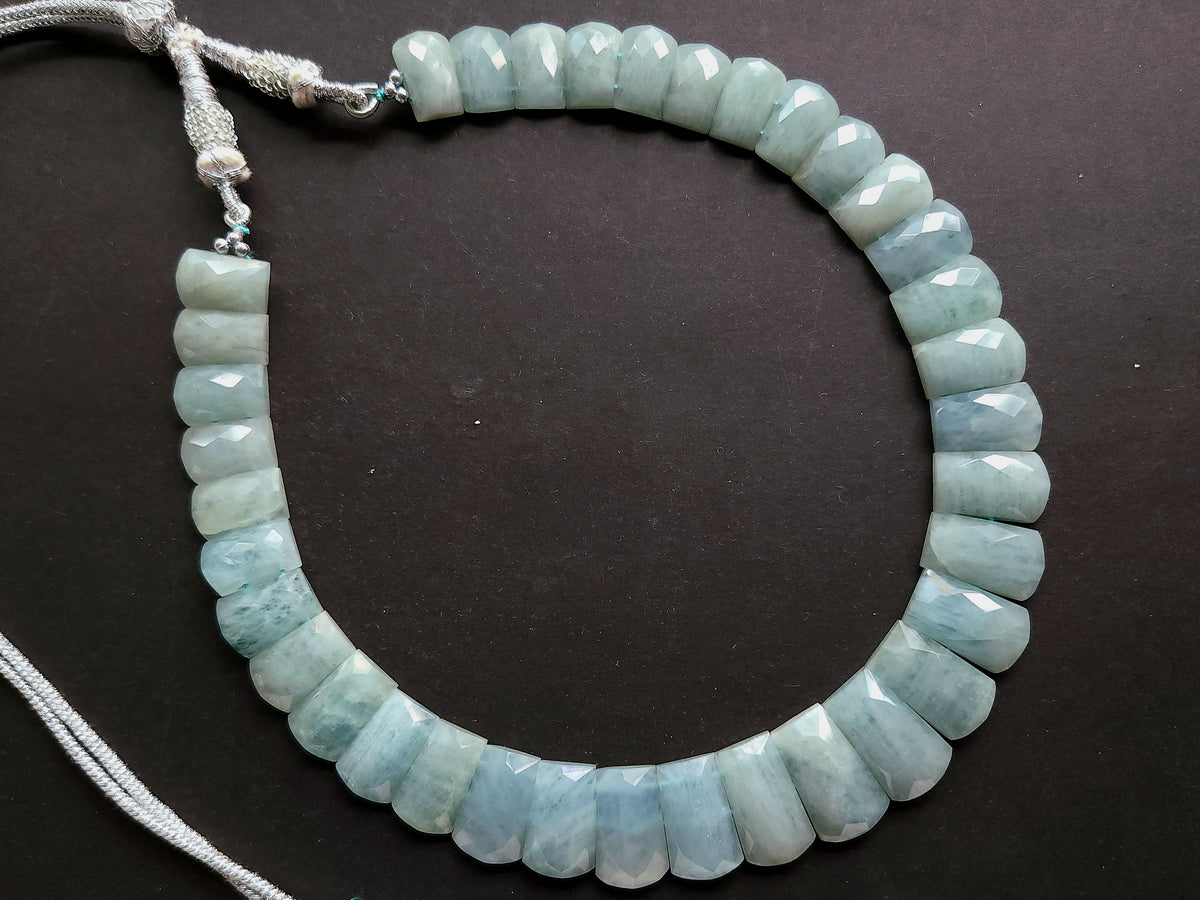 Natural Aquamarine Faceted BIB Necklace