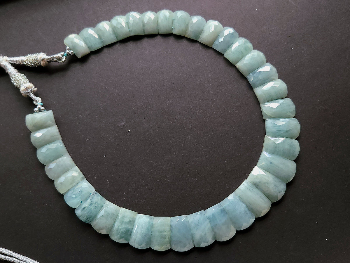 Natural Aquamarine Faceted BIB Necklace