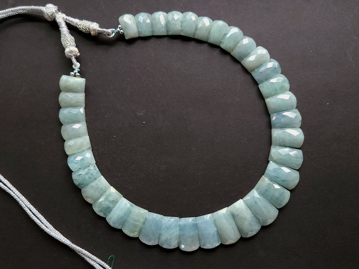 Natural Aquamarine Faceted BIB Necklace