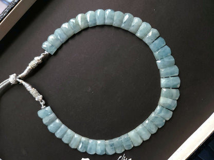 Natural Aquamarine Faceted BIB Necklace
