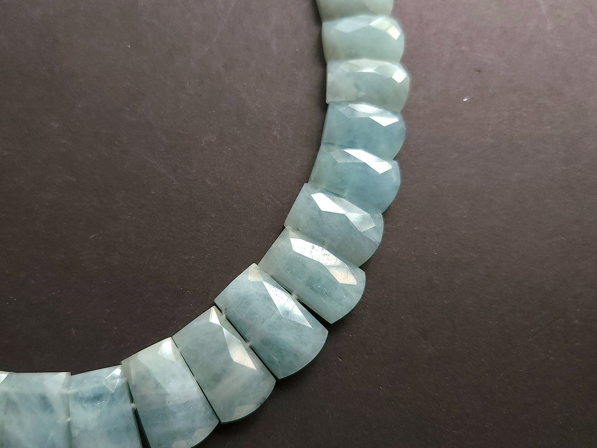 Natural Aquamarine Faceted BIB Necklace