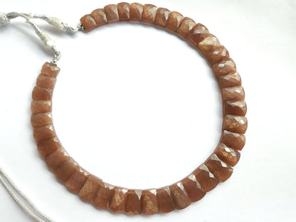 Natural Sunstone Gemstone BIB Necklace