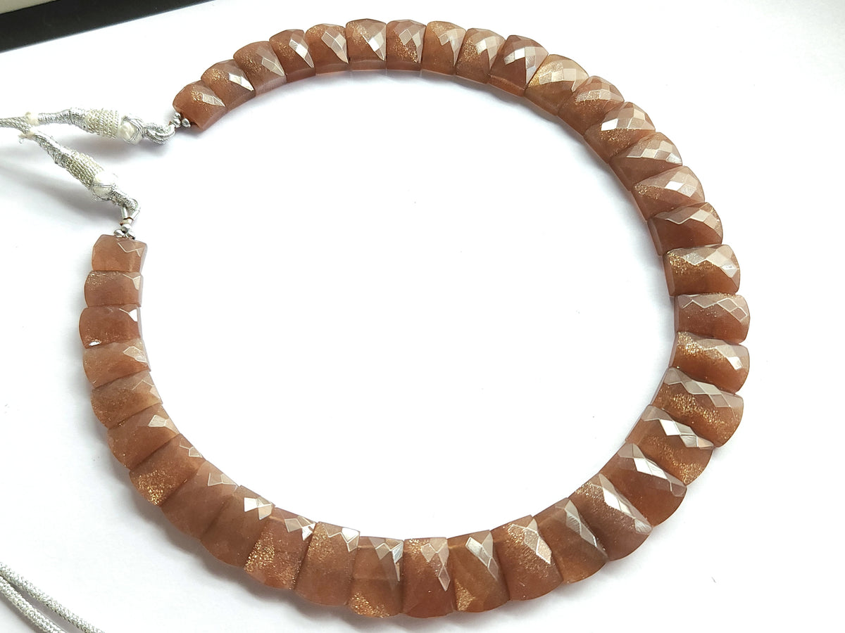 Natural Sunstone Gemstone BIB Necklace
