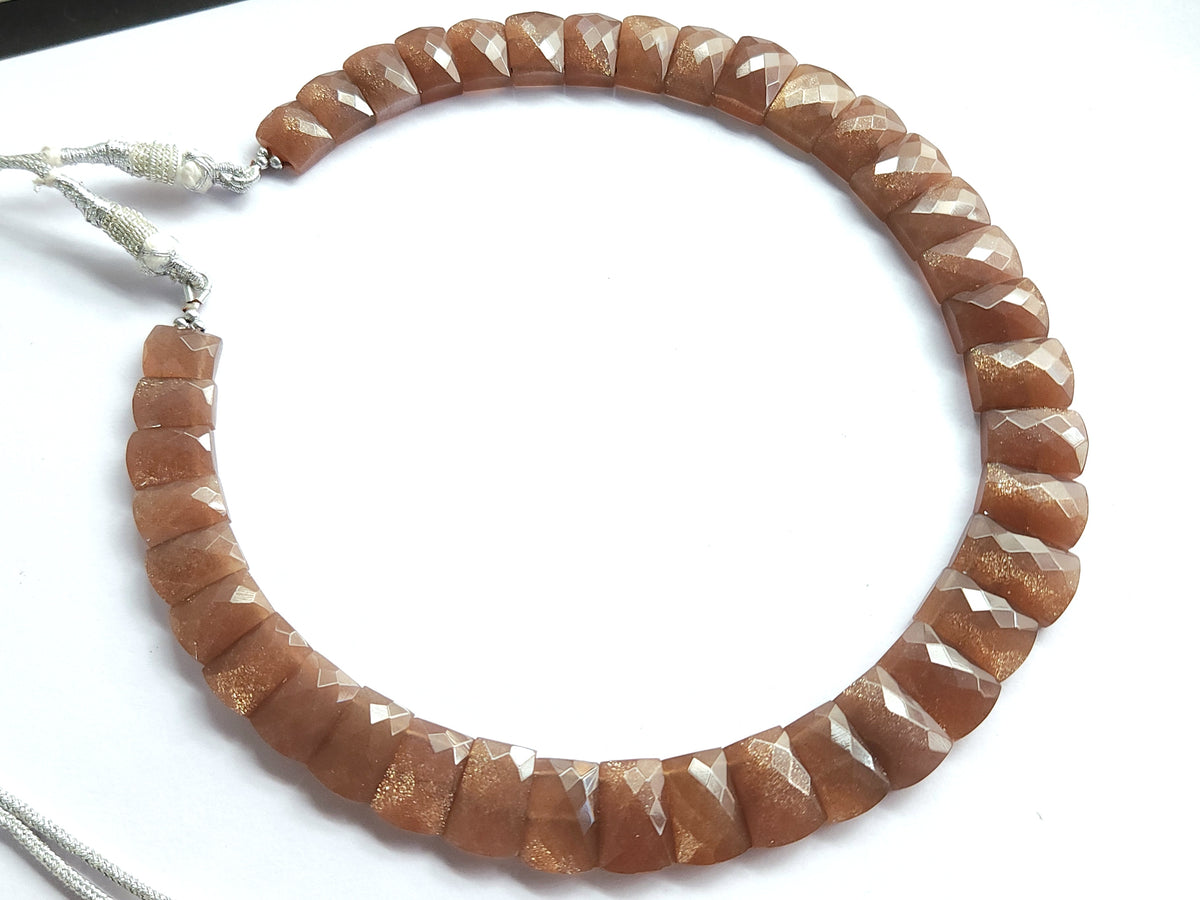Natural Sunstone Gemstone BIB Necklace
