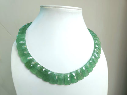 Natural Green Aventurine Gemstone Bib Necklace