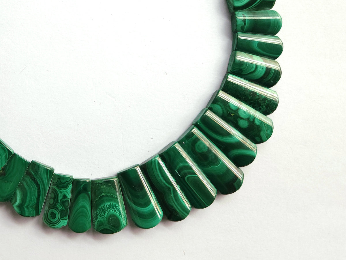 Natural Malachite Gemstone Bib Necklace