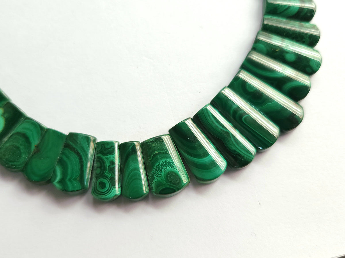 Natural Malachite Gemstone Bib Necklace