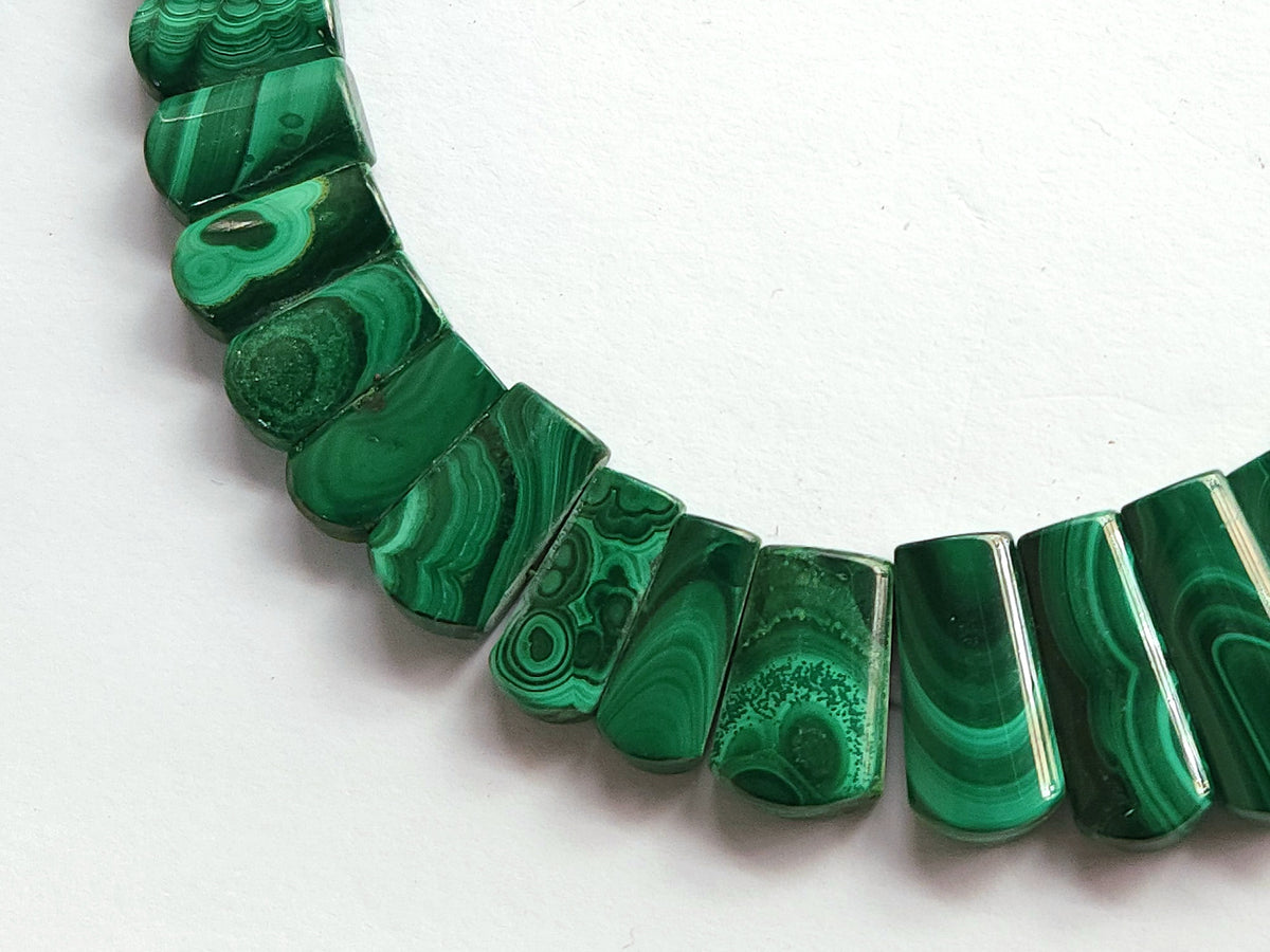 Natural Malachite Gemstone Bib Necklace