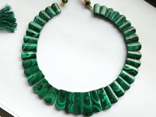 Natural Malachite Gemstone Bib Necklace