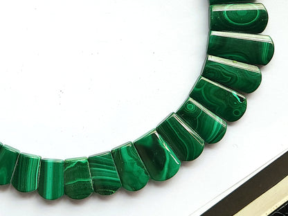 Exclusive! Natural Malachite Gemstone Bib Necklace