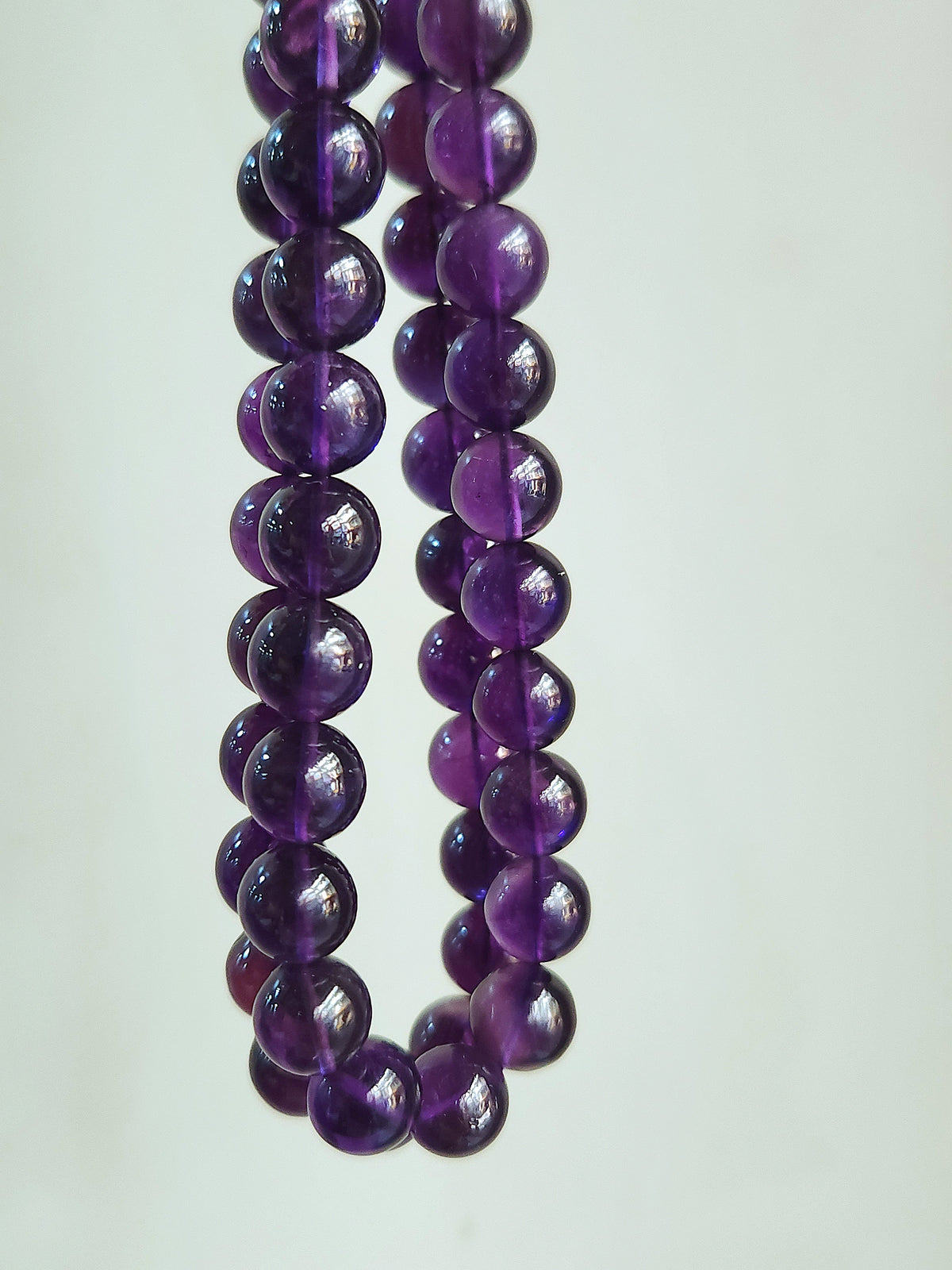 Natural Amethyst Smooth Spherical/Ball Shape Beads