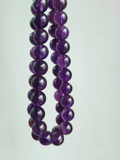 Natural Amethyst Smooth Spherical/Ball Shape Beads
