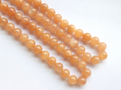 Natural Peach Moonstone Smooth Spherical/Ball Shape Beads