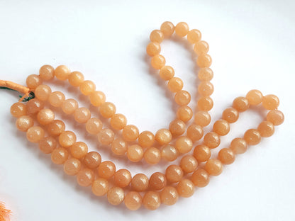 Natural Peach Moonstone Smooth Spherical/Ball Shape Beads