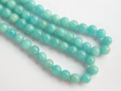 Natural Amazonite Smooth Spherical/Ball Shape Beads