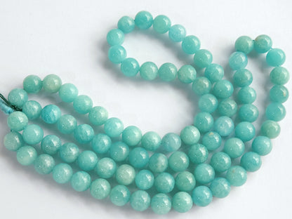 Natural Amazonite Smooth Spherical/Ball Shape Beads