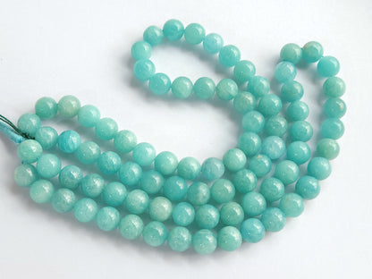 Natural Amazonite Smooth Spherical/Ball Shape Beads