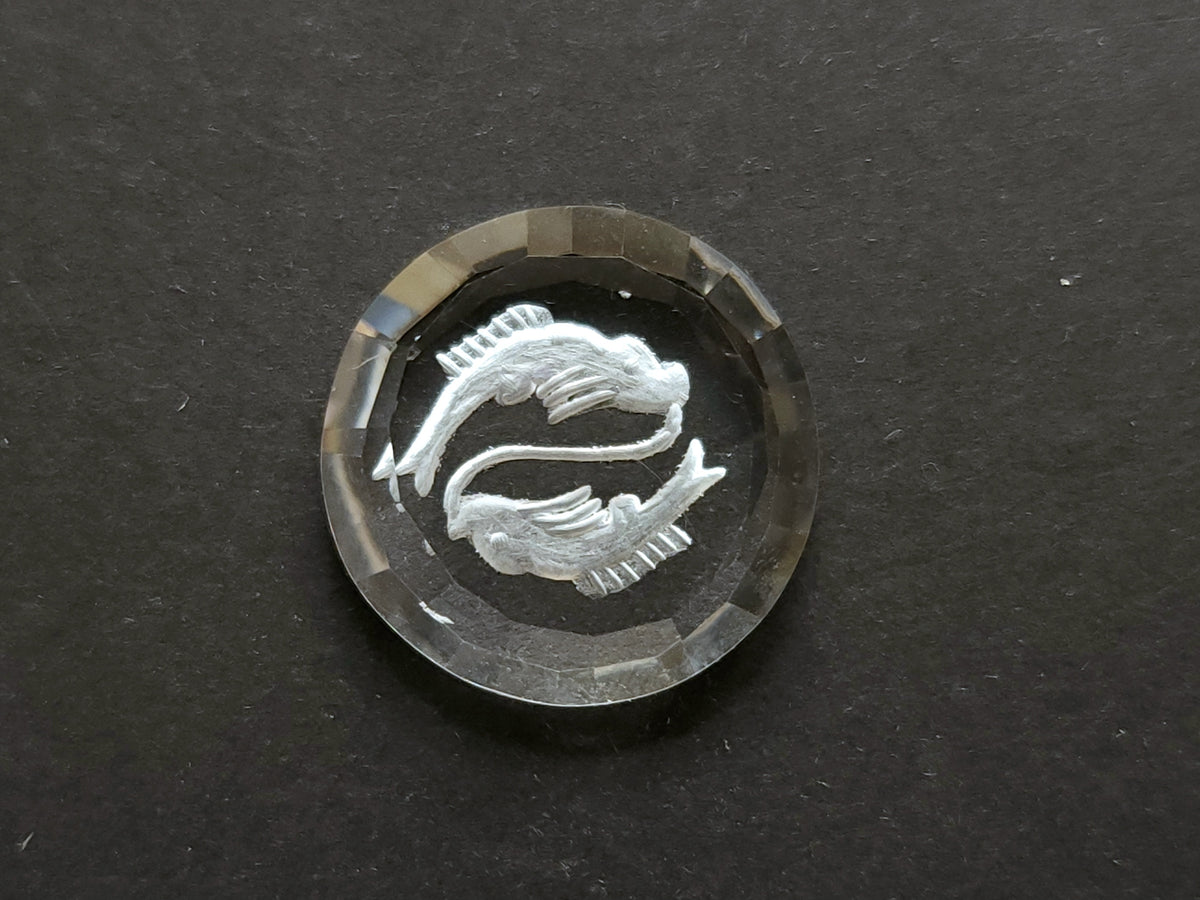 Natural Crystal Quartz Reverse Intaglio