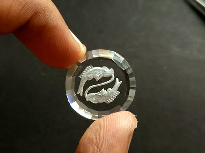 Natural Crystal Quartz Reverse Intaglio