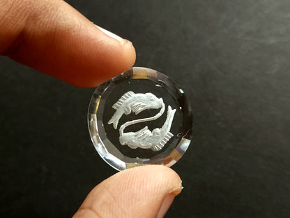 Natural Crystal Quartz Reverse Intaglio