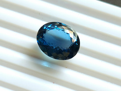 Natural London Blue Topaz Oval Loose Gemstone