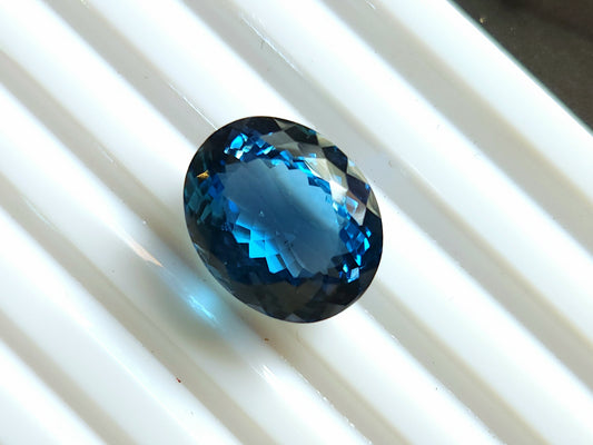 Natural London Blue Topaz Oval Loose Gemstone